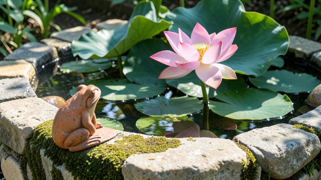 Water Garden Park: Serene Pond Ecosystem With Native Plants