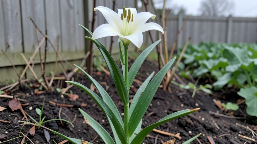 White Garden Lily: Elegant Garden Border With Timeless Charm